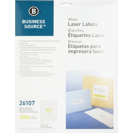 Business Source Label, Laser, 1/2X1.75, 2000 BSN26107